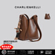 CHARLIE&KELLI女士包包女包輕奢品牌通勤水桶包單肩斜挎生日禮物送女友老婆 焦糖色【情人節禮物送女朋友走心】