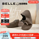百麗（Belle）周雨彤同款枕頭吐司女鞋全包勃肯鞋新款系帶單鞋子B7Z1DCM4 灰色 (1代） 38 (240mm)
