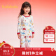 巴拉巴拉寶寶秋衣秋褲套裝蛇年男童女童保暖內衣小童本命年大紅色兒童睡衣 白紅色調00316 100