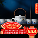 富玉陶瓷景德鎮提梁壺茶具套裝家用高端泡茶壺茶杯喬遷伴手禮 花漫5頭茶具