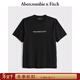 Abercrombie & Fitch男裝25秋季美式百搭經(jīng)典LOGO棉質(zhì)套頭圓領(lǐng)短袖T恤上衣175-5130 黑色 L (180/108A)