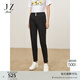 玖姿（JUZUI）商場(chǎng)同款休閑日常彈力鉛筆褲牛仔褲秋款JWDQ12117 素黑 L