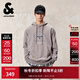 杰克·瓊斯（JACK&JONES）男裝秋季衛衣NBA聯(lián)名款抽繩連帽口袋做舊純棉長(cháng)袖上衣225433008 G26灰卡其花紗色 常規 M （175）