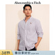 Abercrombie & Fitch【牛津襯衫】經(jīng)典小麋鹿圖案男裝25春夏美式長(cháng)袖襯衫125-5083 棕紅色條紋 2XL (185/124A)尺碼偏大