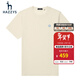 哈吉斯（HAZZYS）男裝 【薄荷曼波風(fēng)】夏款刺繡凈色圓領(lǐng)短袖T恤衫ASTZE03BE65 米黃色OW L (175/96A 48)