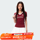 川崎（KAWASAKI）羽毛球服女款運動(dòng)套裝夏季短袖t恤美式復古風(fēng)運動(dòng)T恤百搭運動(dòng)服 女款短袖T恤 K1C01-C2209 酒紅色 L