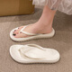 潔麗雅（Grace）厚底人字拖女2026新款夾腳外穿沙灘海邊度假酒店洗澡防滑拖鞋女士 奶芙白 36-37 【適合35-36碼】