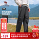 駱駝（CAMEL）加絨褲男工裝風(fēng)2025秋冬新款防風(fēng)保暖防潑軟殼傘兵運動(dòng)長(cháng)褲女 C15CAY6014，幻影黑，男 XL