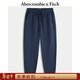 Abercrombie & Fitch小麋鹿圖案經(jīng)典保暖抓絨束腳衛褲長(cháng)褲25秋冬男裝134-5043 海軍藍 S (175/76A)