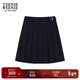 Teenie Weenie小熊女裝簡(jiǎn)約夏季A字半身裙百褶裙短裙學(xué)院風(fēng)休閑時(shí)髦 藏青色 XS (155)
