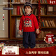 Teenie Weenie Kids小熊童裝26年新款男女寶寶印花翻領(lǐng)加絨衛衣 紅色 100 cm