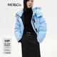 MO&Co.羽絨服【防水防污】裝卸風(fēng)帽實(shí)用多功能設計感摩安珂 粉藍色 建議和客服確認尺碼哦 S /160 建議和客服確認尺碼哦