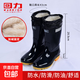 正品回力雨鞋雨靴男高筒中筒防水鞋防滑廚房加絨水鞋耐磨膠鞋短筒 【回力】886中筒-加厚絨 41