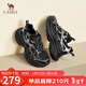 駱駝（CAMEL）銀月戶(hù)外復古老爹鞋厚底休閑鞋 L24A283742 黑/銀 37