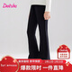 笛莎（DEESHA）童裝女童褲子加絨2025冬季款大童女孩兒童洋氣休閑褲微喇褲長(cháng)褲