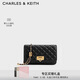 CHARLES&KEITH經(jīng)典菱格鏈條小方包單肩斜挎包包女包生日情人節禮物CK2-70160131