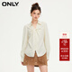 ONLY時(shí)尚氣質(zhì)百搭立體蝴蝶結泡泡袖襯衫女|124151006 A01 氏莎白色 M 165/84A