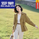 羅蒙（ROMON）2025年春季新款常規款寬松外套女小個(gè)子休閑綠色外穿氣質(zhì)風(fēng)衣外套 卡其色 【顯瘦大方】【有里布】 M 【建議100斤以?xún)取? title=