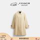 蔻馳（COACH）【禮物】奧萊女士HERITAGE 寬松舒適大衣風(fēng)衣外套設計感 亮卡其色 M
