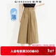 佐丹奴七分褲女夏季新款純棉打褶闊腿褲半松緊腰薄款裙褲05425328