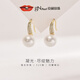 京潤珍珠耳釘女925銀淡水珍珠耳鉤強光年輕款簡(jiǎn)約新年禮物送女友