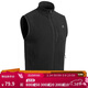 迪卡儂男士秋冬馬甲MH120戶(hù)外保暖搖粒絨拉鏈背心黑色3XL 1406399