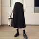 她池松緊腰百褶裙2025秋裝新款女裝簡(jiǎn)約中長(cháng)款A字高腰半身裙
