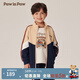 PawinPaw卡通小熊童裝秋冬男女童針織夾克拼色拼接外套 Beige米色/35 130 cm