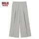 MUJI MUJI 女式 莫代爾棉寬版褲 褲子 長(cháng)褲 休閑褲 灰色 M