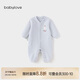 babylove嬰兒連體衣春秋季哈衣爬服男女寶寶簡(jiǎn)約薄夾棉a類(lèi)保暖衣服外出服