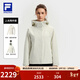 FILA 斐樂(lè )官方女士沖鋒衣兩件套上衣25冬新款健身戶(hù)外連帽外套防風(fēng)衣 淺粉灰-GY 2XL 180/96A/XXL