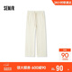森馬（Semir）休閑褲女冬季抓絨分割松緊腰寬松長(cháng)褲顯腿長(cháng)風(fēng)闊腿褲101724127011