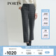 PORTS寶姿女裝 秋冬新品休閑褲LL9P079LFF112 深灰色格子 L (8)