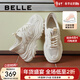 百麗（Belle）百搭舒適老爹鞋女商場(chǎng)同款個(gè)性休閑鞋B2H1DBM4 米色 37 (235mm)
