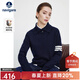 Navigare意大利小帆船毛衣女士秋冬款翻領(lǐng)高端羊毛衫百搭顯瘦POLO領(lǐng)針織衫 海軍藍 L