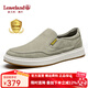 楓葉（leaveland）男鞋新品頭層牛皮透氣軟底懶人鞋男防滑輕便一腳蹬休閑樂(lè )福鞋子男 灰色(皮鞋碼) 42 (260mm)