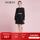 PORTS寶姿商場(chǎng)同款春季新品女裝連衣裙SD8D023PWA003 黑色 M (6)