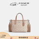 蔻馳（COACH）奧萊女士女包經(jīng)典標志CITY迷你托特包單肩斜挎包手提包禮物city15 SV/沙黃色/灰褐色