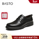 百思圖2025春季新款黑色商務(wù)正裝皮鞋男休閑西裝皮鞋婚鞋30265AM5 黑色 41