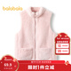 巴拉巴拉童裝兒童馬甲冬季加厚珊瑚絨寶寶保暖背心男童女童可外穿上衣 紅色調00366 130