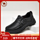 駱駝牌 皮鞋男軟牛皮商務(wù)休閑通勤男鞋舒適爸爸鞋 P15A211016 黑色 42