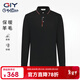 金利來(lái)GY【含綿羊毛】長(cháng)袖POLO衫秋冬季新款時(shí)尚保暖簡(jiǎn)約翻領(lǐng)長(cháng)袖T恤 黑色 2XL