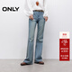 ONLY2025夏季新款休閑中腰修身喇叭褲長(cháng)褲牛仔褲女|125232013 J33 350水洗牛仔藍 M M褲長(cháng)減短