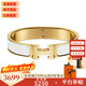 愛(ài)馬仕（HERMES）手鐲女PM Clic H合金琺瑯手鏈手鐲 窄款經(jīng)典H扣手鐲 禮物現貨 白色黃金