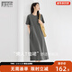 對白【懶人T恤裙】寬松直筒連衣裙女夏季2025新款中長(cháng)款休閑裙子 星空灰 S
