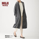 MUJI MUJI 女式 保暖細纖維 帶風(fēng)帽大衣 W9AB252 炭灰色 女式 XS-S