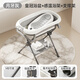 iuu嬰兒洗澡盆支架免彎腰加高兒童浴盆支撐架嬰兒護理臺多功能操作臺 【可折疊-高度可調】支撐架+皇冠浴盆+感溫浴架+排水管 功能：五檔高度調節，可折疊收納