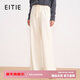 愛(ài)特愛(ài)（EITIE）優(yōu)雅舒適高腰直筒褲秋冬新款顯瘦針織休閑褲大牌長(cháng)褲D2501925 杏仁白12 M (160)