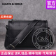 Colrtn Kwecr  男士單肩包大容量真牛皮斜挎包時(shí)尚休閑郵差包商務(wù)奢侈品男包 黑色28*22*8（10英寸）