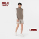 MUJIWalker 男式 發(fā)熱復合 背心 男士男款馬甲坎肩馬夾 冬季 深咖啡棕色 M (170/92A)